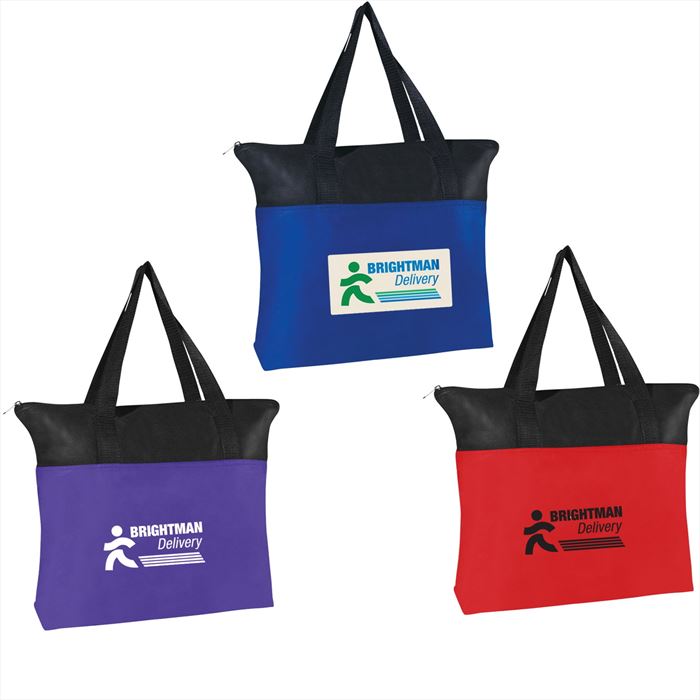 JH3351 Non-Woven Zippered Tote Bag with Custom Imprint
